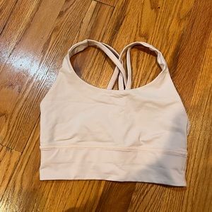 Lululemon Pink Bliss Energy Bra Long Line S 4